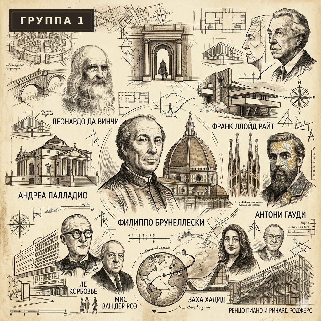 По следам великих архитекторов (группа 1)